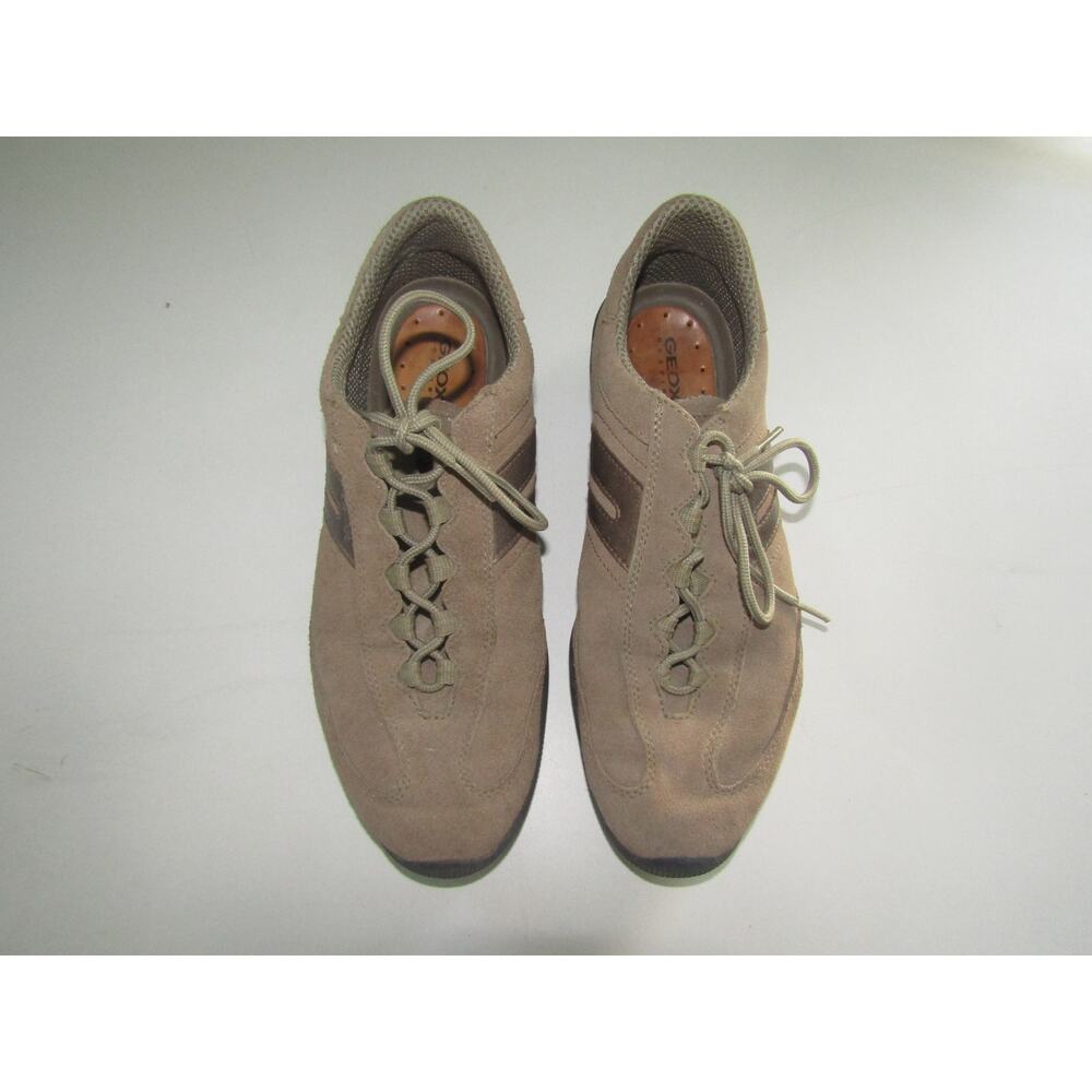 Geox Respira Women's Suede Sneakers Size 9 Beige Brown Low Top Comfort Walking